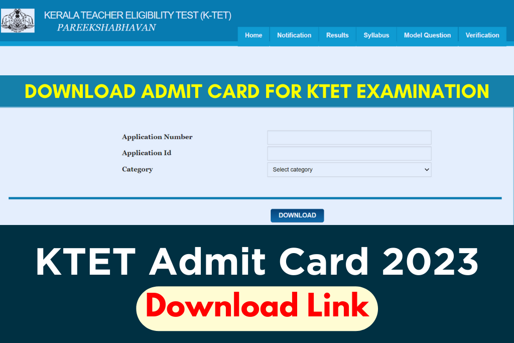 Kerala TET Admit Card