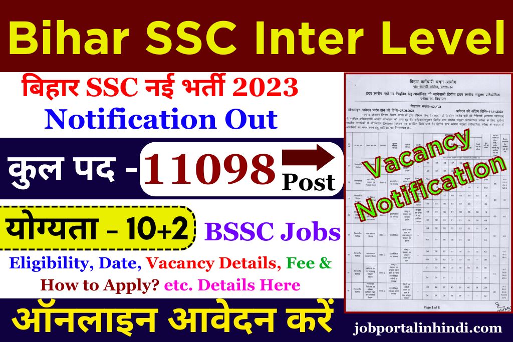BSSC Inter Level Vacancy