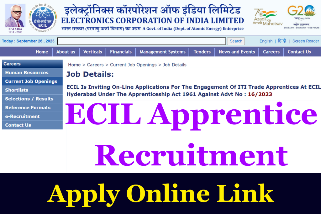 ECIL Apprentice Vacancy